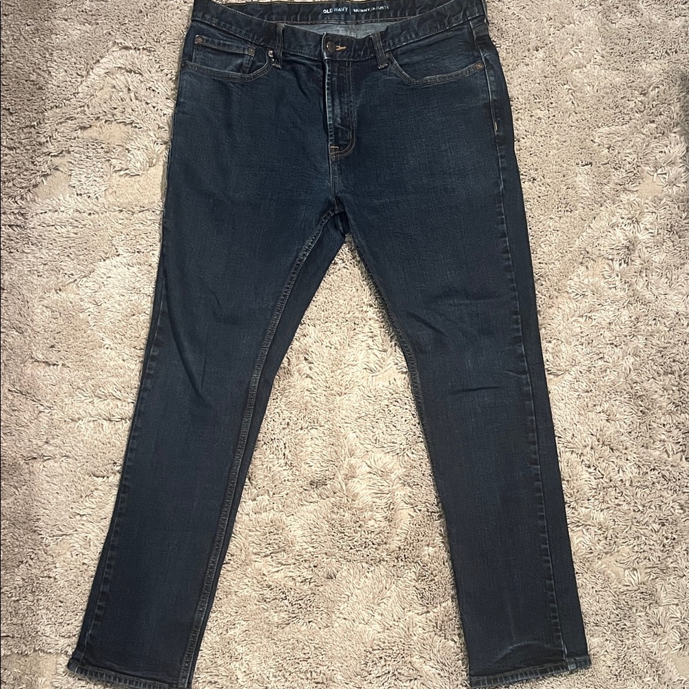 Old Navy Men's Dark Blue Straight Jeans
